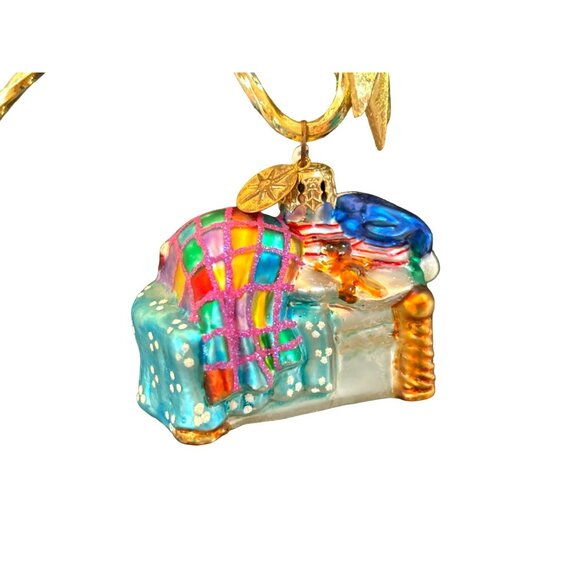 Vintage Christopher Radko A Short Winters Nap Ornament Little Gem Sleeping Santa - Picture 2 of 4